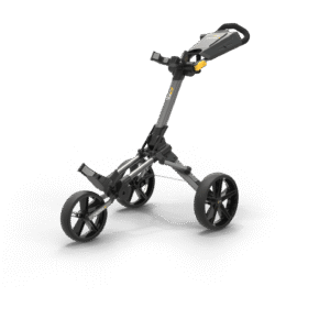 PowaKaddy Micra Push Trolley Gun Metal/Yellow