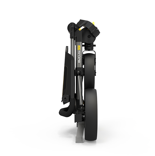 PowaKaddy Flatfold DLX Push Trolley Gun Metal/Yellow - Bild 3
